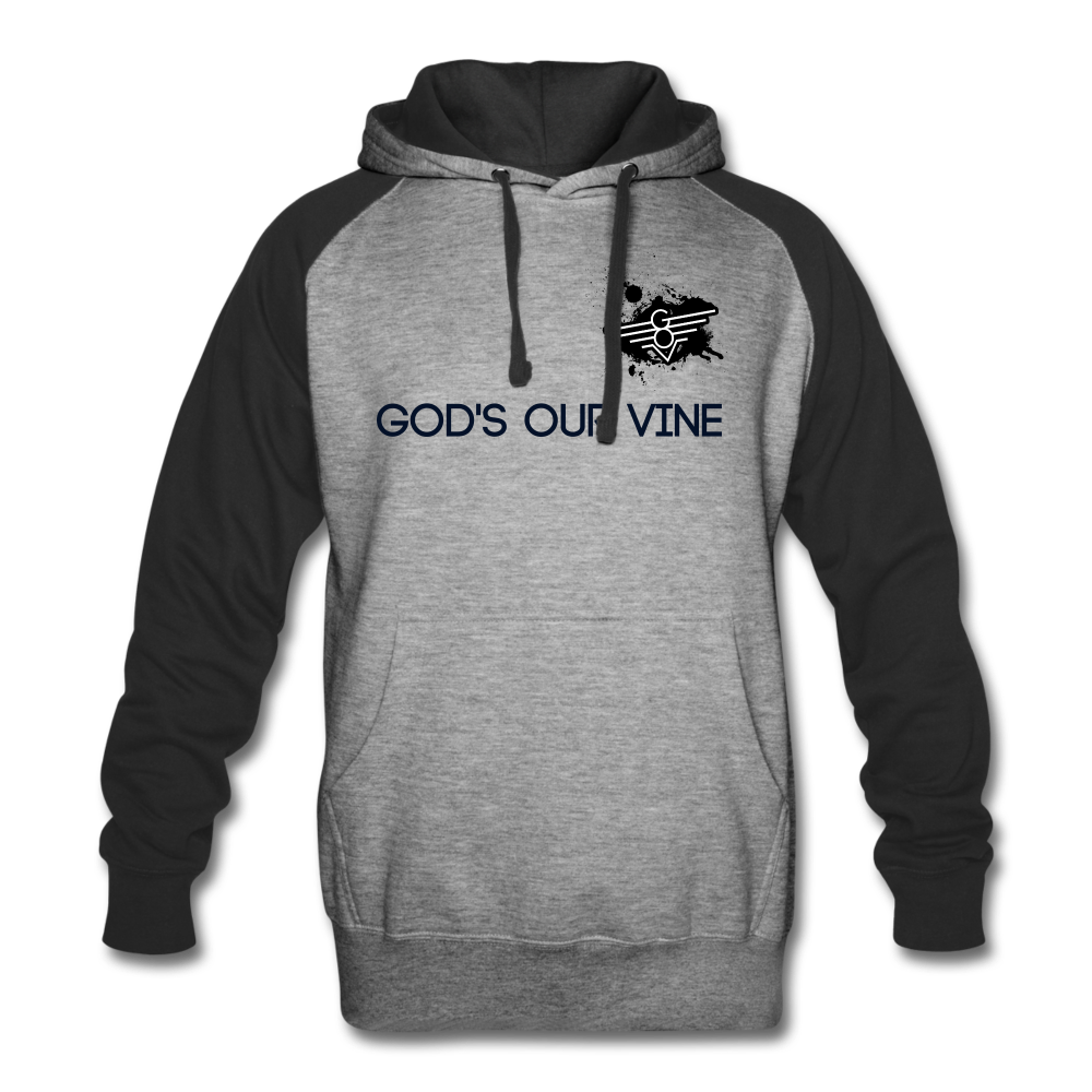 Unisex Colorblock Hoodie - heather gray/black