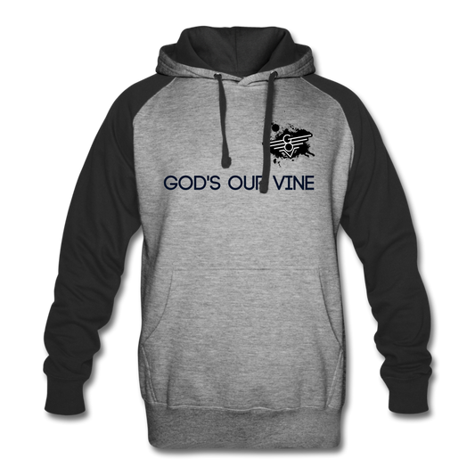 Unisex Colorblock Hoodie - heather gray/black