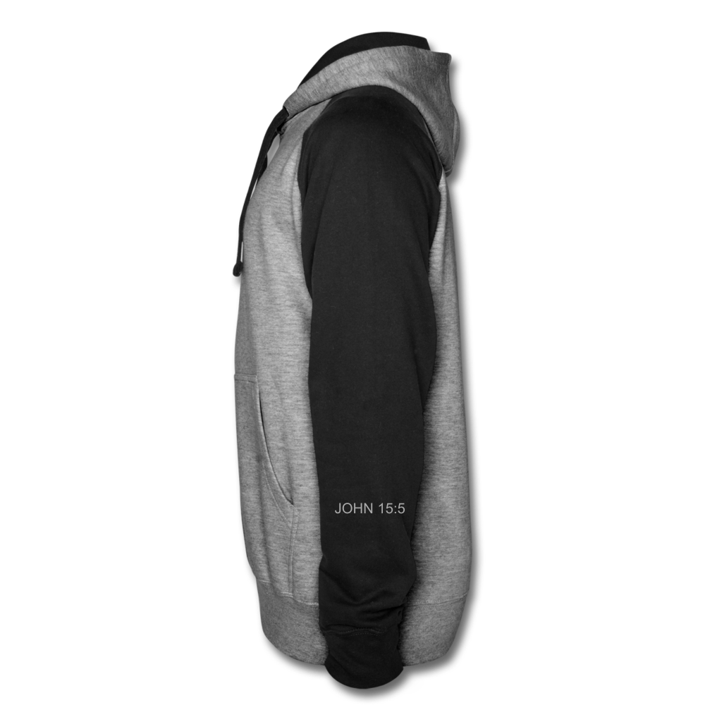 Unisex Colorblock Hoodie - heather gray/black